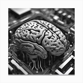 Brain On A Computer Chip 2 Canvas Print
