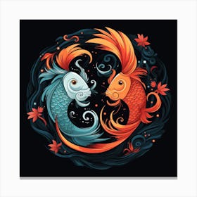 Chinese Koi Fish Canvas Print