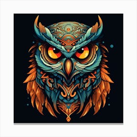 Owl Tribal Canvas Print