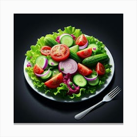 Salad On A Plate 1 Canvas Print
