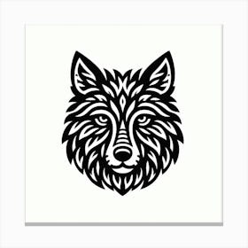 Tribal Wolf Head 2 Canvas Print