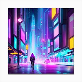 Futuristic City 1 Canvas Print