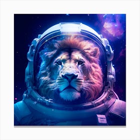 Lion In Space Canvas Print