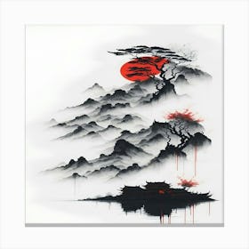 Asian Landscape Painting Canvas Print