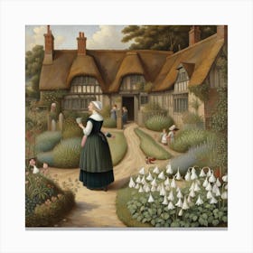 vernacular manor house Canvas Print