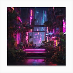 Neon City 1 Canvas Print