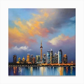 Shanghai Skyline 4 Canvas Print