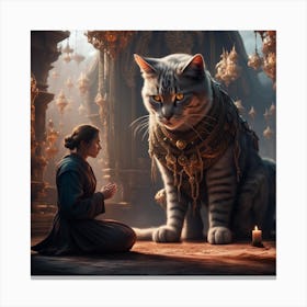 Tiger And The Lion Canvas Print