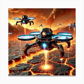 Magma Drones Canvas Print