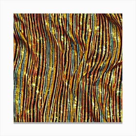 Gold And Black Stripes 1 Canvas Print