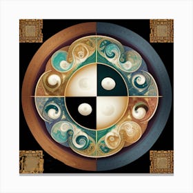 Tai Chi Mandala Canvas Print