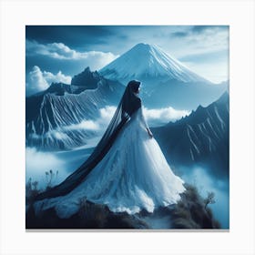 Muslim Bride In The Mountains Canvas Print