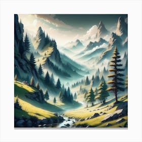 Landscape Painting 134 Canvas Print