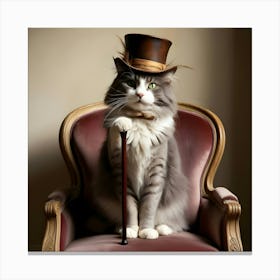 Top Hat Cat Toile