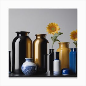 BB Borsa Brown Build Vases Canvas Print