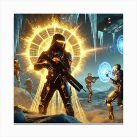 A Futuristic Sci Fi Depiction Of Solar Commandos Canvas Print