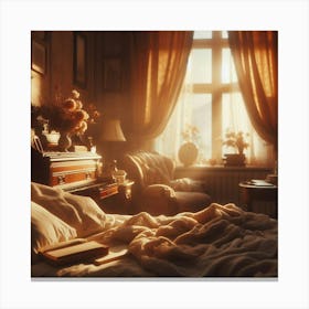 Romantic Bedroom 4 Canvas Print