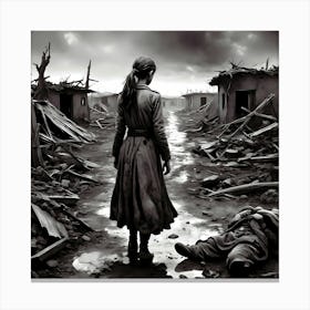 The Glorious Spoils of War: There Are No Winners In War Canvas Print