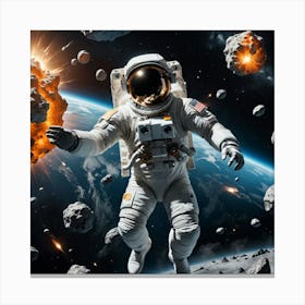 Astronaut In Space 2 Canvas Print