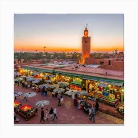 Marrakech At Dusk Canvas Print