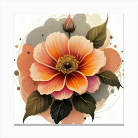 Peony Flower Canvas Print