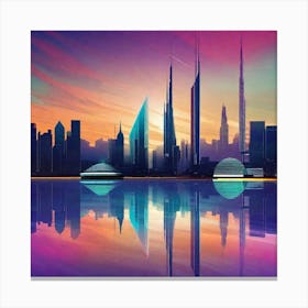 Futuristic Cityscape 124 Canvas Print