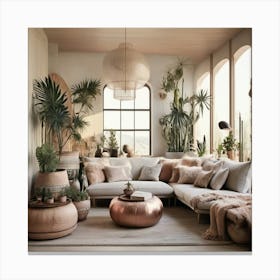 Bohemian Living Room Canvas Print