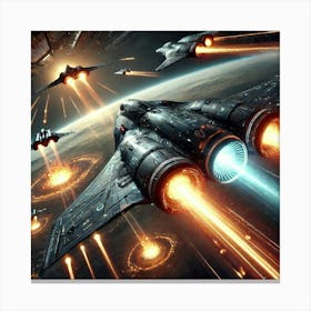 A Futuristic Science Fiction Depiction Of Phoenix Canvas Print