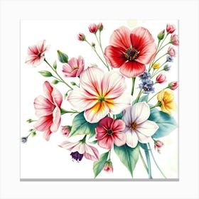 Watercolor Flowers 13 Canvas Print