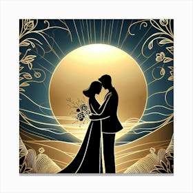 Creative Love And Relationship Illustration 131 Canvas Print