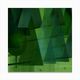 Green Abstract Forest Canvas Print