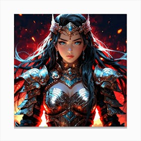 Default A Gracefully Fierce Anime Warrior Princess (7) Canvas Print