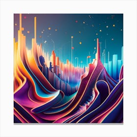 An Image Of A Sound Wave With Different Tones An Canvas Print