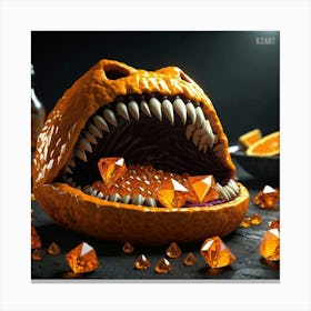 Orange Monster Canvas Print