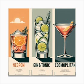 Coctail Recipes Canvas Print