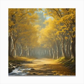 Golden Pathway Canvas Print