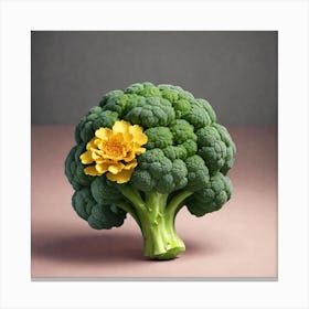 Flower Of Broccoli 1 Canvas Print