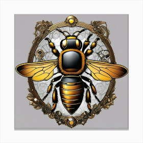 Steampunk Honeybee Logo Canvas Print