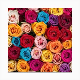 Colorful Roses Background 16 Canvas Print