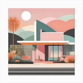 House In Palm Springs Canvas Print