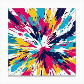 Colorful Splatter Canvas Print