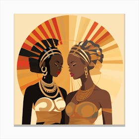 Two African Women Canvas Print