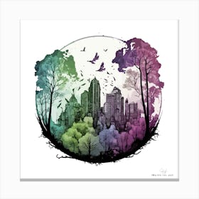 Cityscape...A fine artistic print that decorates the place.3 Canvas Print