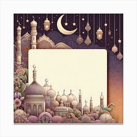 Ramadan Greeting Card 24 Canvas Print
