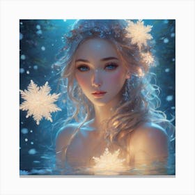 Snowflake Girl Canvas Print