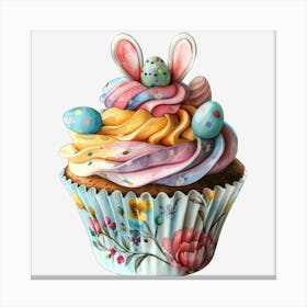 Easter Bunny Cupcake Stampe su tela