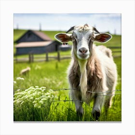 Goat In A Field 5 Canvas Print