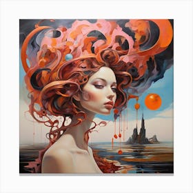 Woman With Red Hair 1 Canvas Print
