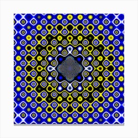 Digital Art Background Yellow Blue Canvas Print