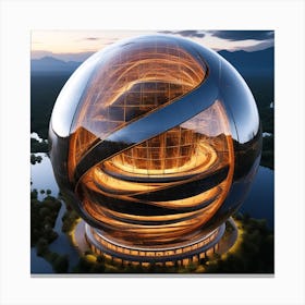 Futuristic Sphere 5 Canvas Print